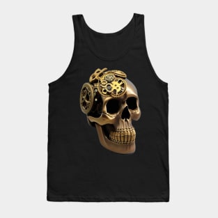 Metal Machine Gears Skull Steampunk Tank Top